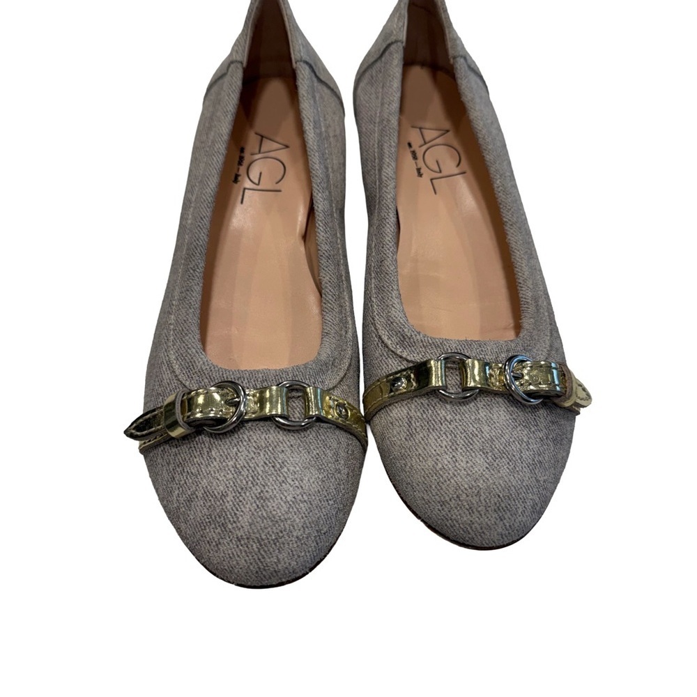 AGL Attilio Giusti Leombruni Monika Cap Toe Ballet Flats Shoes Sz US7 EU 37 - Picture 2 of 11